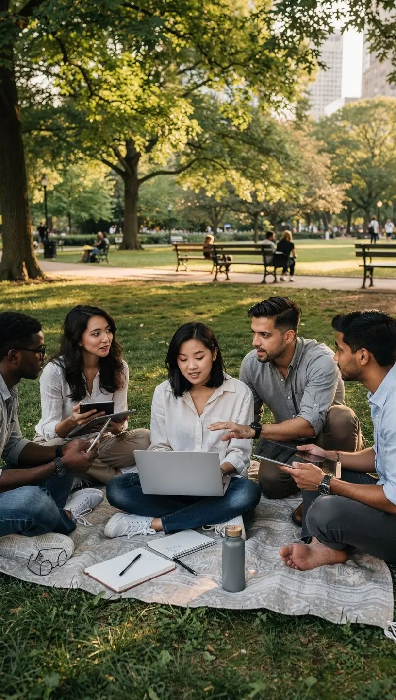 Modern office workspace